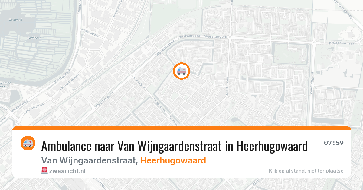 Ambulance naar Van Wijngaardenstraat in Heerhugowaard — 31 mei 2026