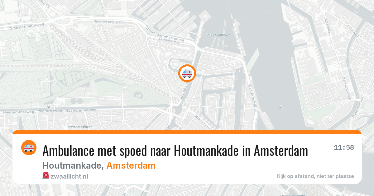 Ambulance met spoed naar Houtmankade in Amsterdam — 18 jun 2026