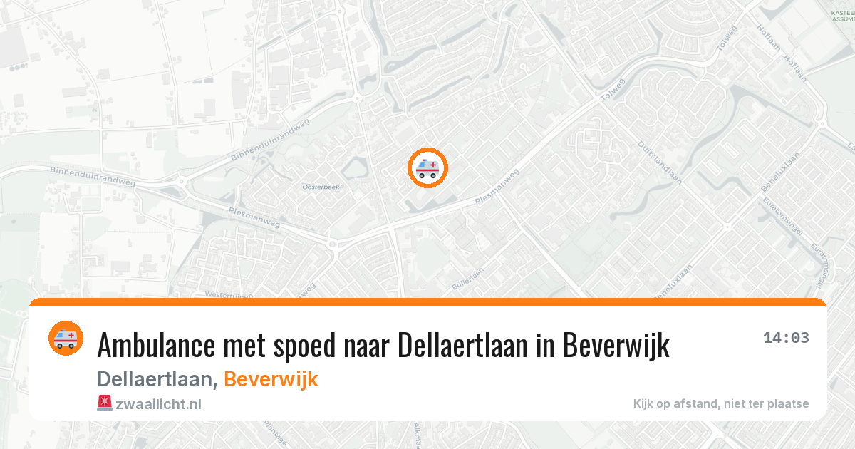 Ambulance met spoed naar Dellaertlaan in Beverwijk — 5 apr 2026