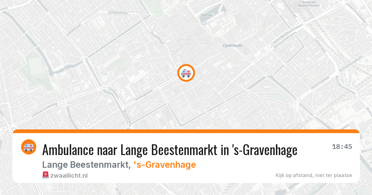 Ambulance naar Lange Beestenmarkt in 's-Gravenhage — 12 aug 2026