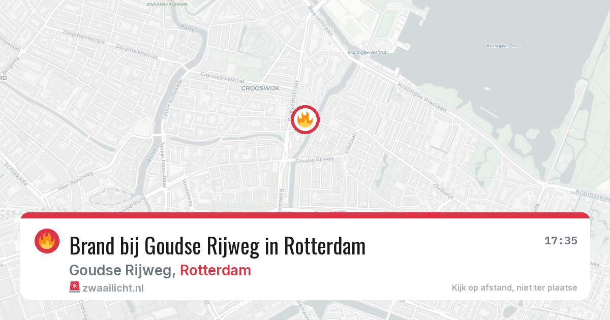 Brand bij Goudse Rijweg in Rotterdam — 18 jun 2026