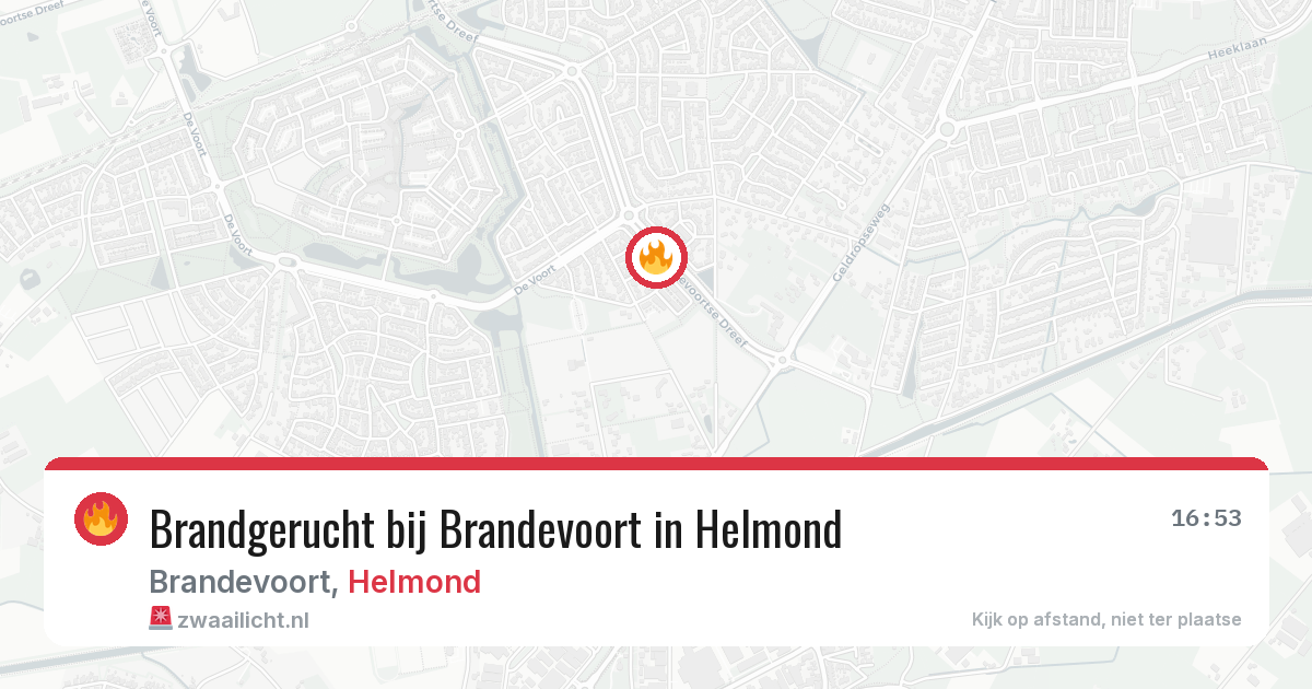 Brandgerucht bij Brandevoort in Helmond — 11 aug 2026