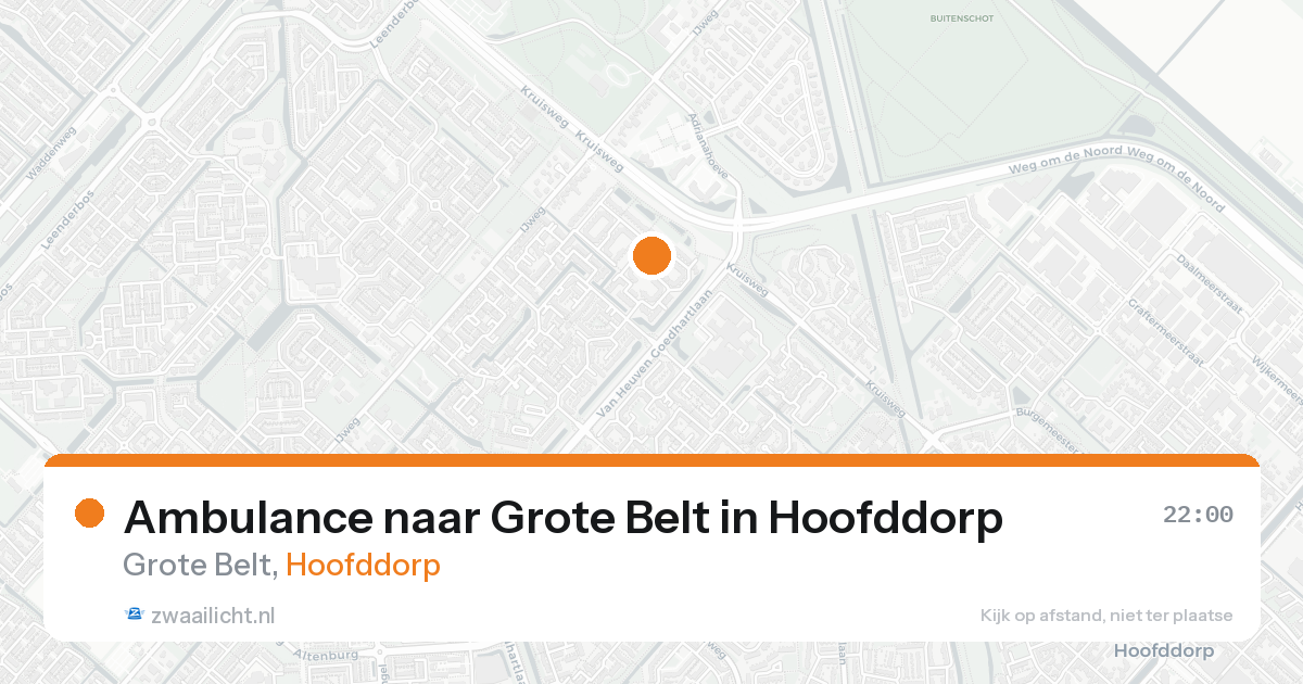 Ambulance naar Grote Belt in Hoofddorp — 18 mei 2026