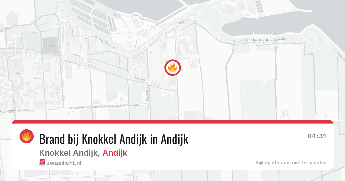 Brand bij Knokkel Andijk in Andijk — 25 jan 2026