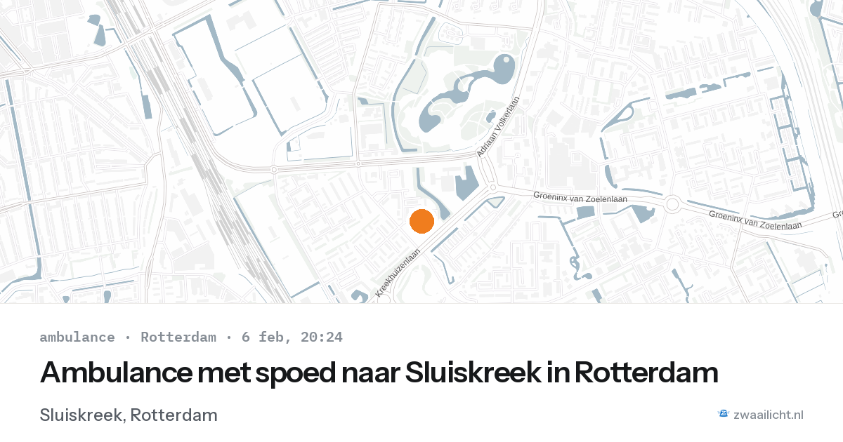 Ambulance met spoed naar Sluiskreek in Rotterdam — 6 feb 2026