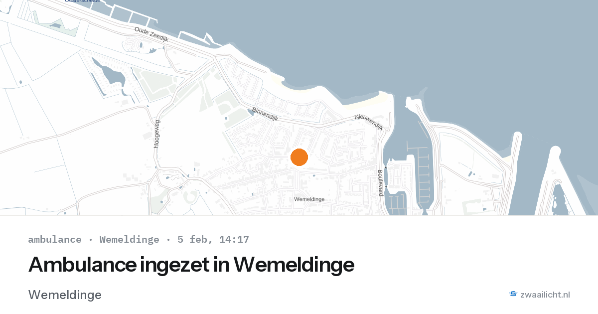 Ambulance ingezet in Wemeldinge — 5 feb 2026