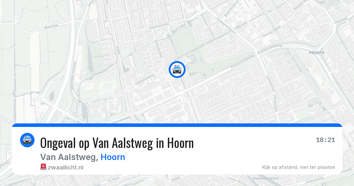 Ongeval op Van Aalstweg in Hoorn — 29 mei 2026