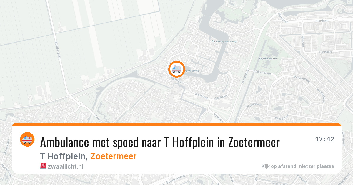 Ambulance met spoed naar T Hoffplein in Zoetermeer — 14 aug 2026