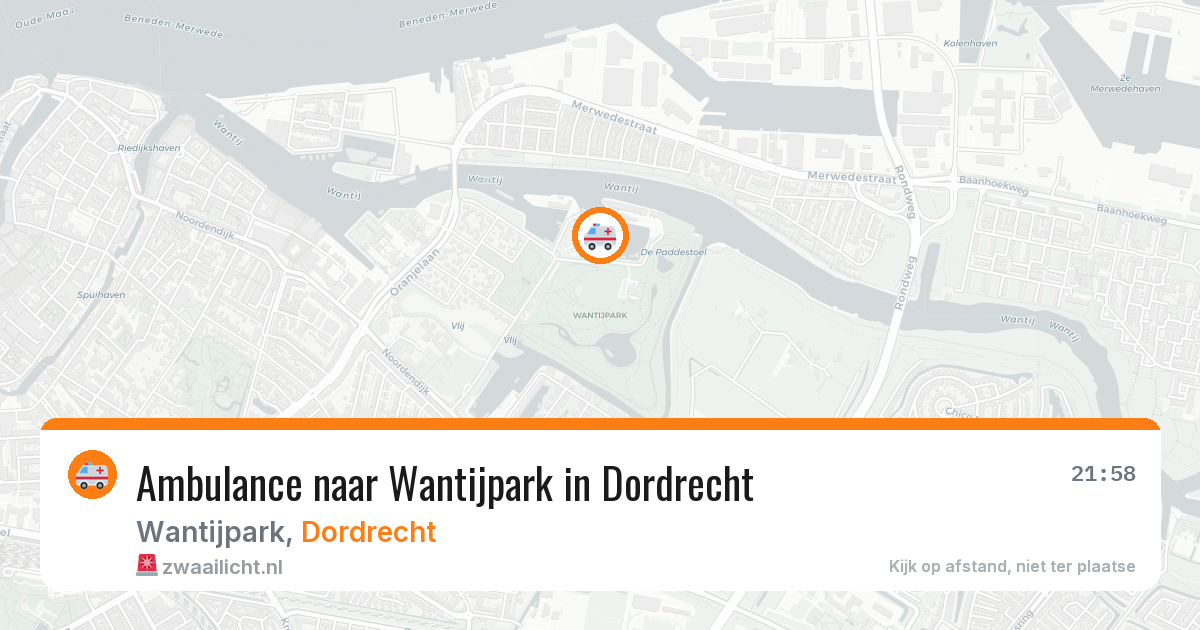 Ambulance naar Wantijpark in Dordrecht — 5 jun 2026