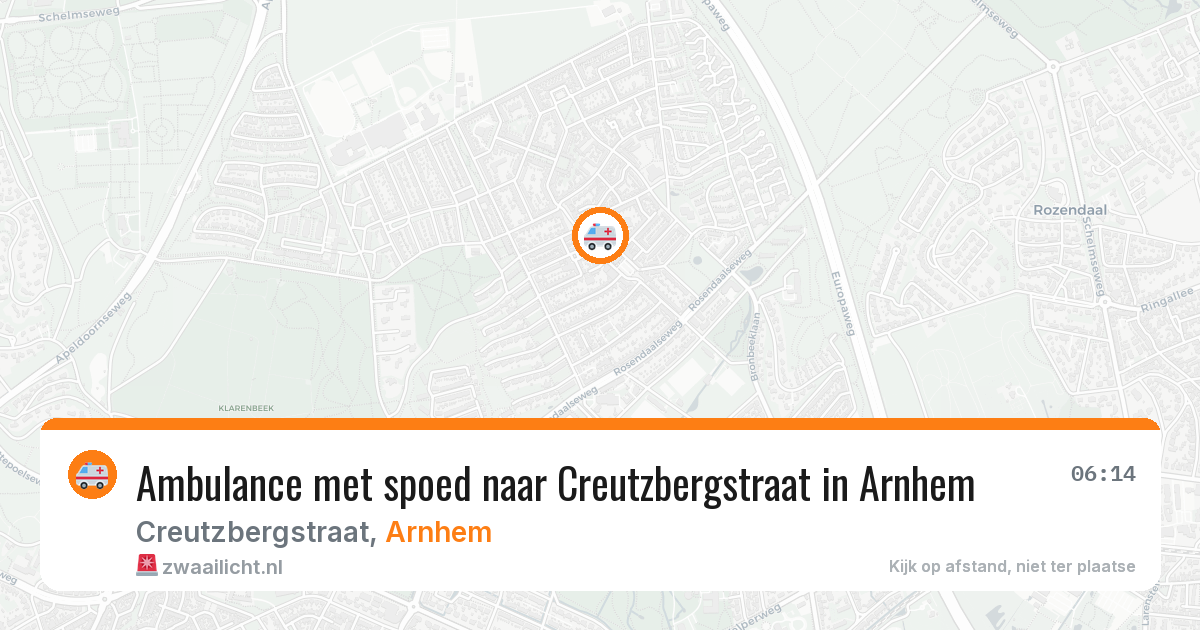 Ambulance met spoed naar Creutzbergstraat in Arnhem — 9 feb 2026