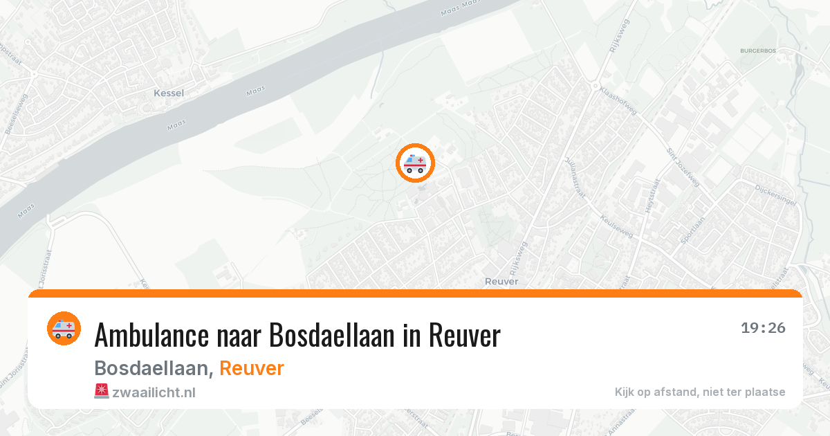 Ambulance naar Bosdaellaan in Reuver — 28 jul 2026