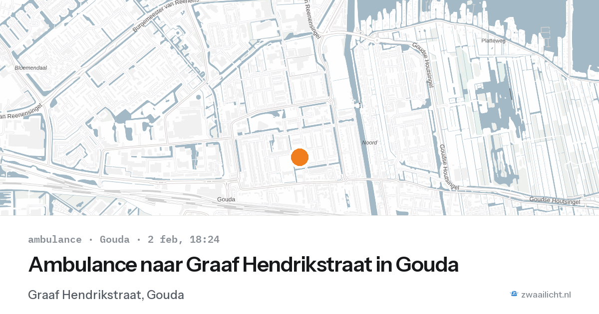 Ambulance naar Graaf Hendrikstraat in Gouda — 2 feb 2026