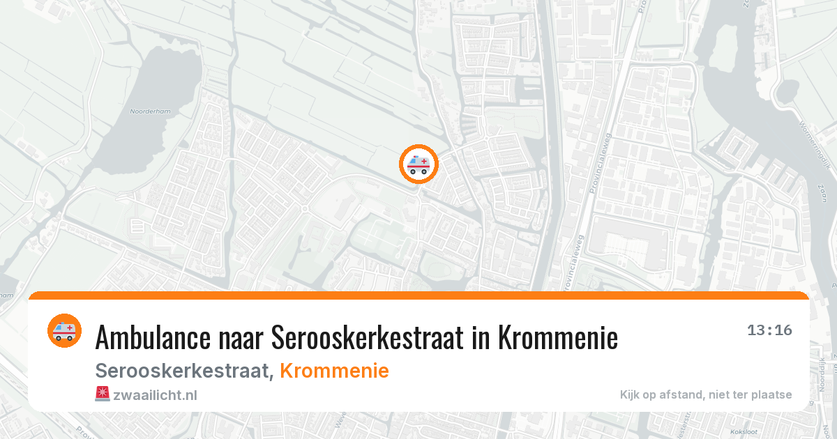 Ambulance naar Serooskerkestraat in Krommenie — 2 jul 2026
