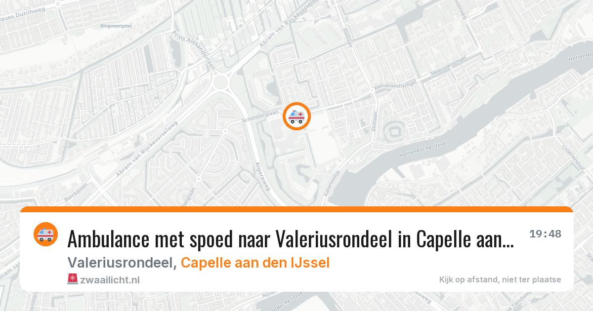 Ambulance met spoed naar Valeriusrondeel in Capelle aan den IJssel — 15 mrt 2026
