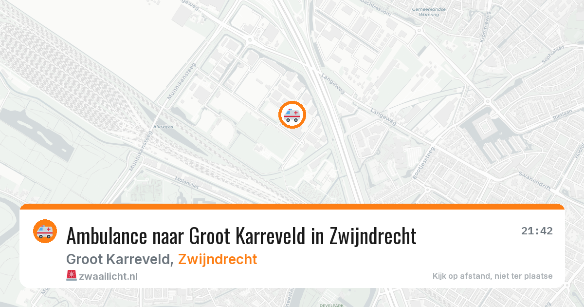 Ambulance naar Groot Karreveld in Zwijndrecht — 29 jun 2026