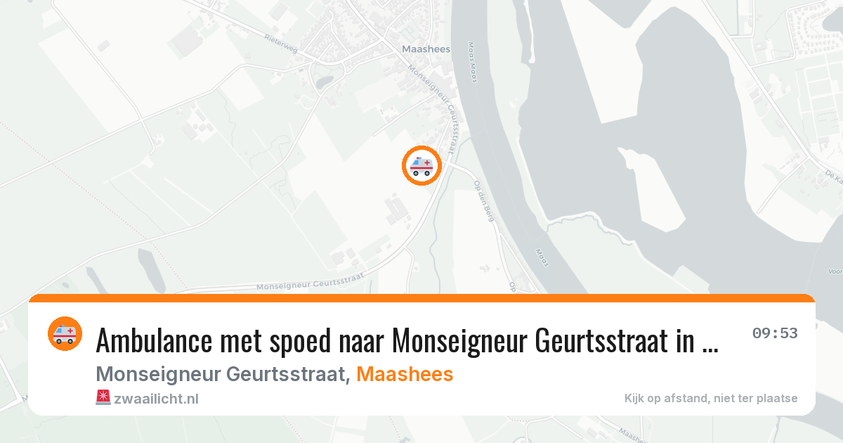 Ambulance met spoed naar Monseigneur Geurtsstraat in Maashees — 13 jun 2026