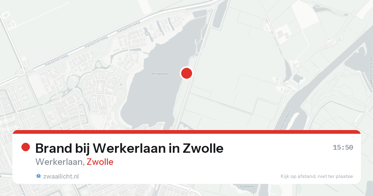 Brand bij Werkerlaan in Zwolle — 19 aug 2026