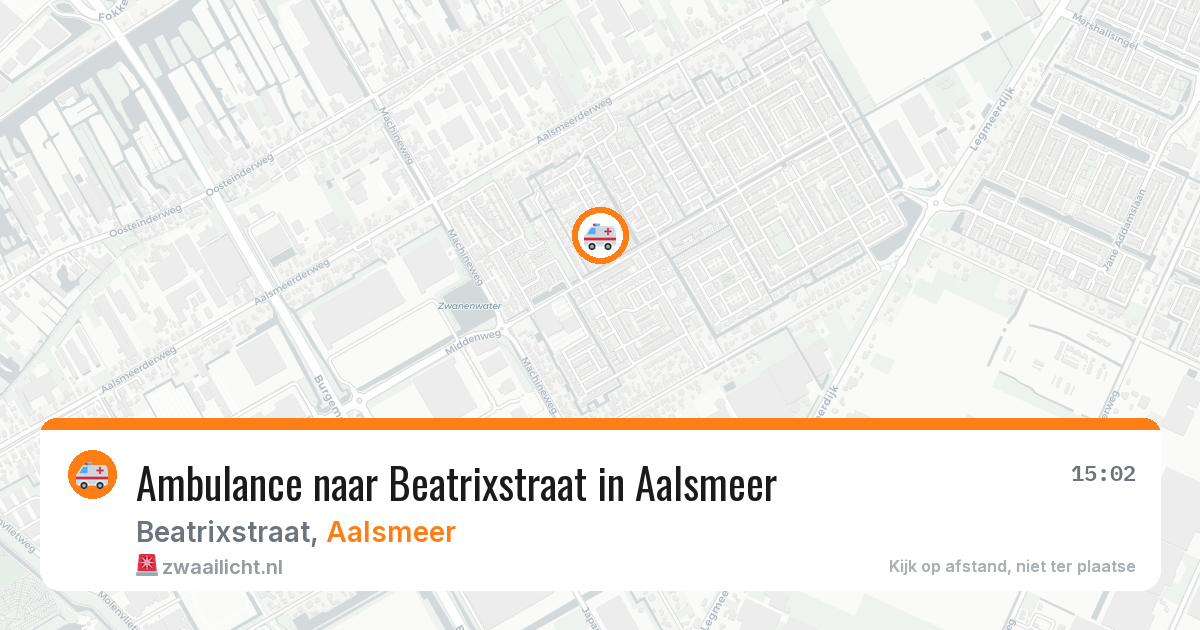 Ambulance naar Beatrixstraat in Aalsmeer — 3 aug 2026