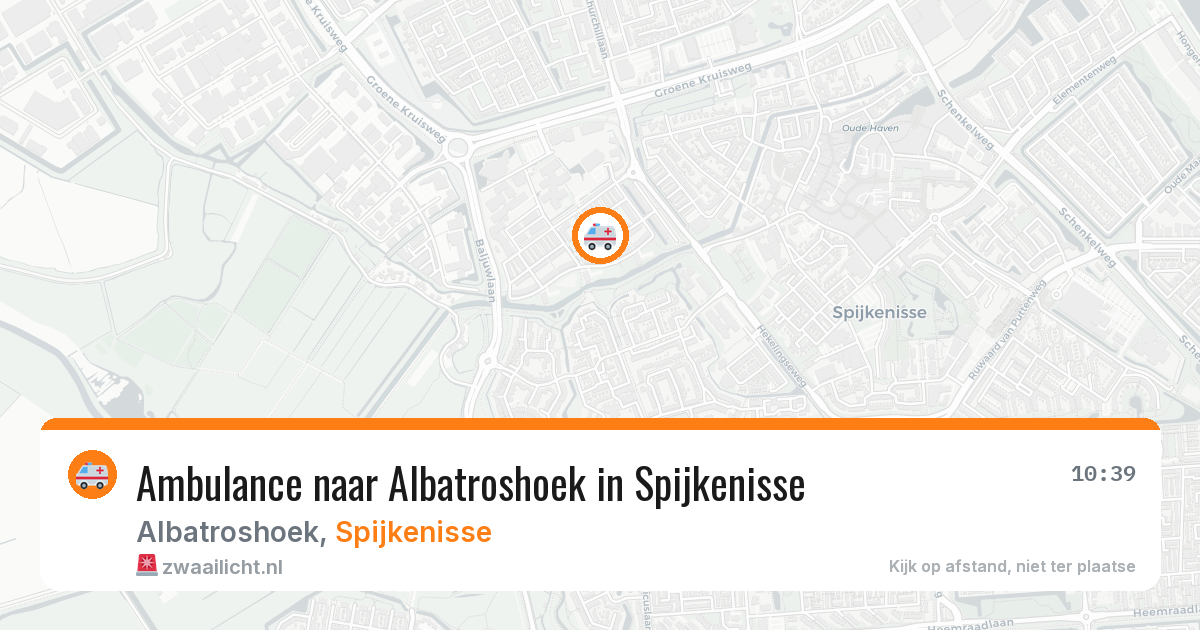 Ambulance naar Albatroshoek in Spijkenisse — 10 jul 2026
