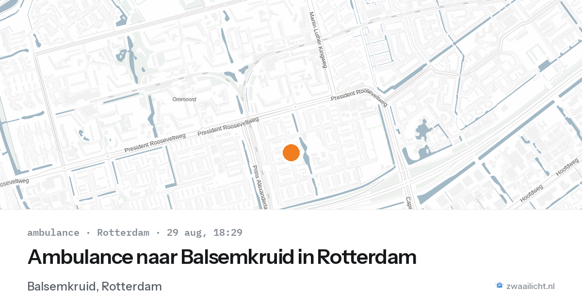 Ambulance naar Balsemkruid in Rotterdam — 29 aug 2026