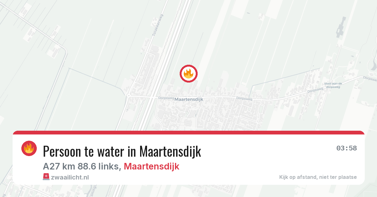 Persoon te water in Maartensdijk — 14 apr 2026