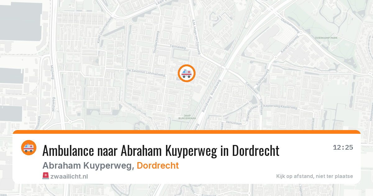 Ambulance naar Abraham Kuyperweg in Dordrecht — 20 jun 2026