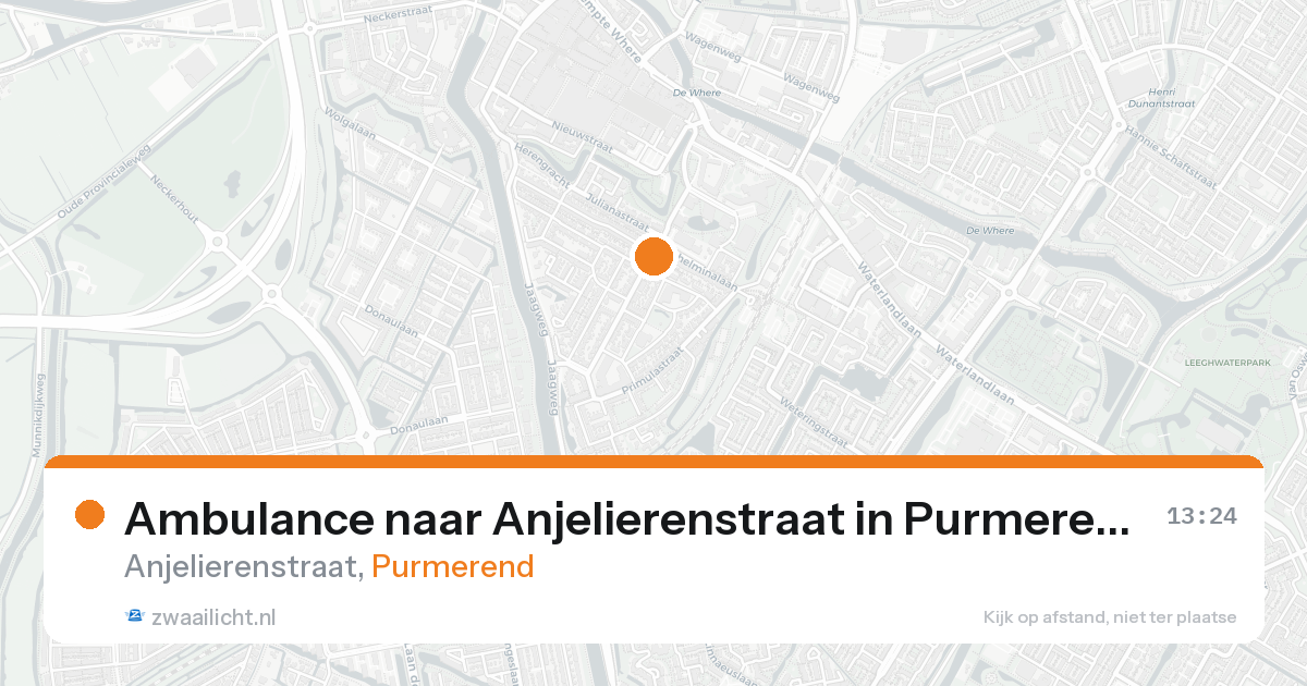 Ambulance naar Anjelierenstraat in Purmerend — 3 jun 2026