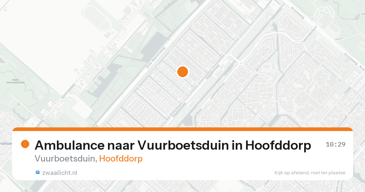 Ambulance naar Vuurboetsduin in Hoofddorp — 21 mei 2026