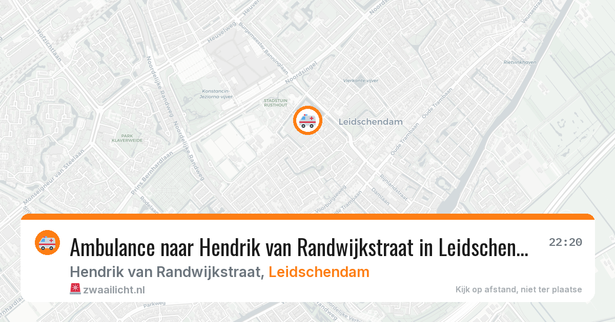 Ambulance naar Hendrik van Randwijkstraat in Leidschendam — 2 jul 2026