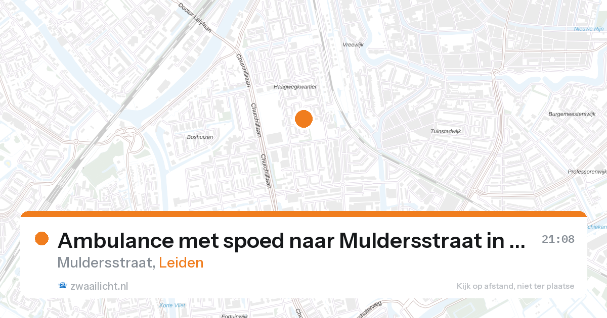 Ambulance met spoed naar Muldersstraat in Leiden — 13 feb 2026