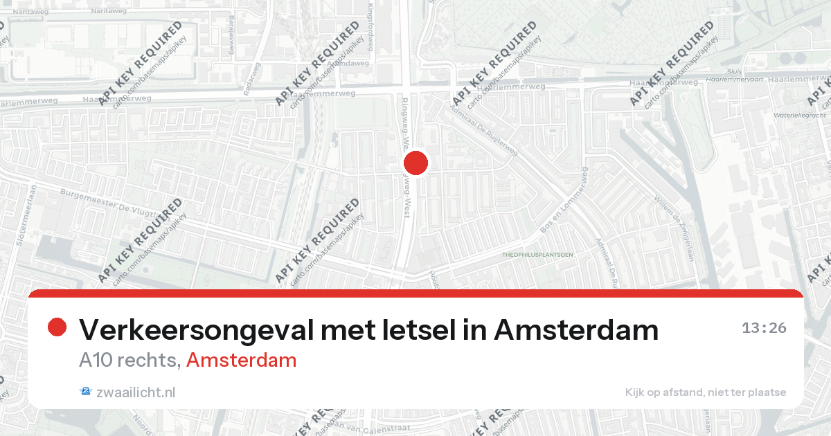 Verkeersongeval met letsel in Amsterdam — 26 aug 2026