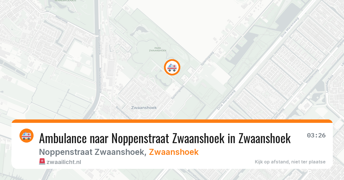 Ambulance naar Noppenstraat Zwaanshoek in Zwaanshoek — 2 jul 2026