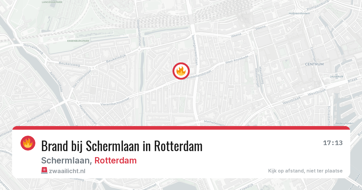 Brand bij Schermlaan in Rotterdam — 1 jun 2026