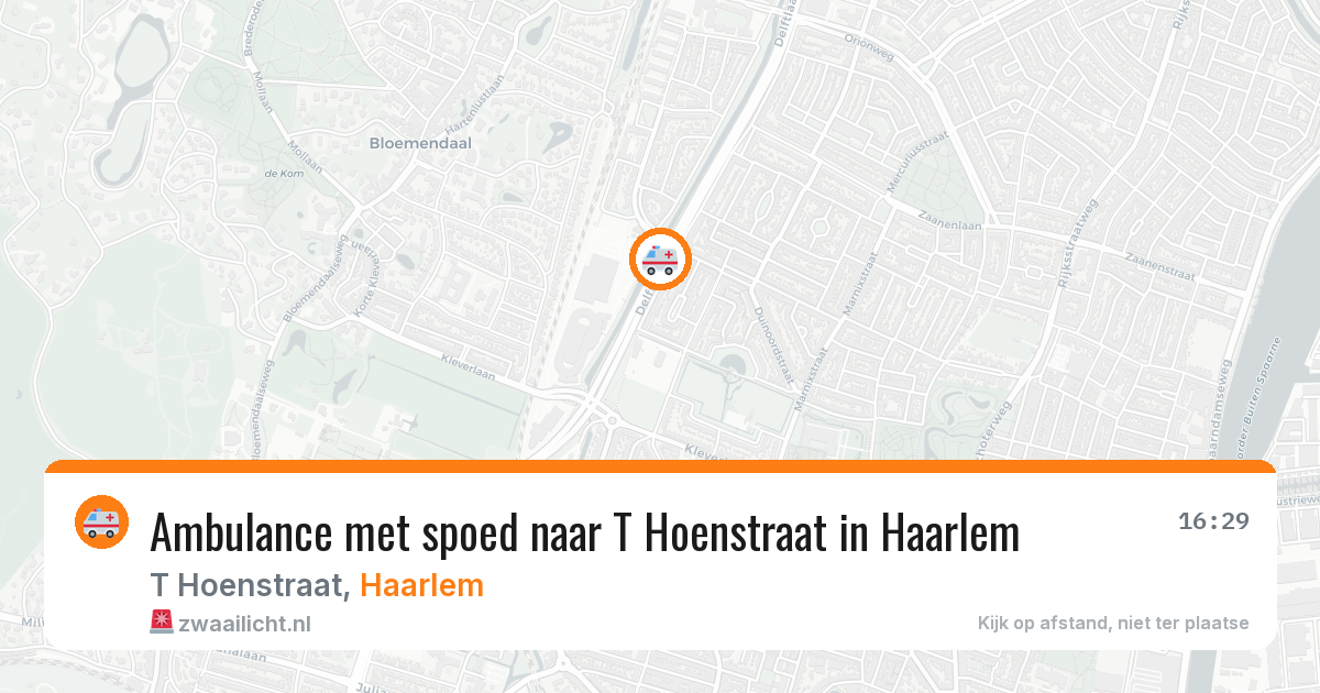 Ambulance met spoed naar T Hoenstraat in Haarlem — 2 jun 2026