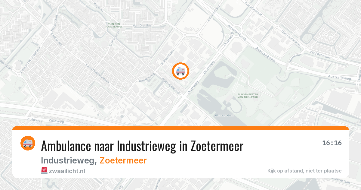 Ambulance naar Industrieweg in Zoetermeer — 9 jul 2026