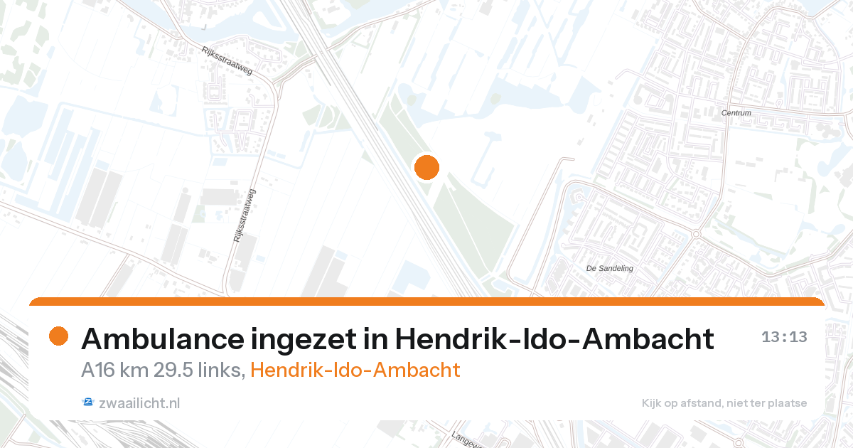 Ambulance ingezet in Hendrik-Ido-Ambacht — 28 aug 2026