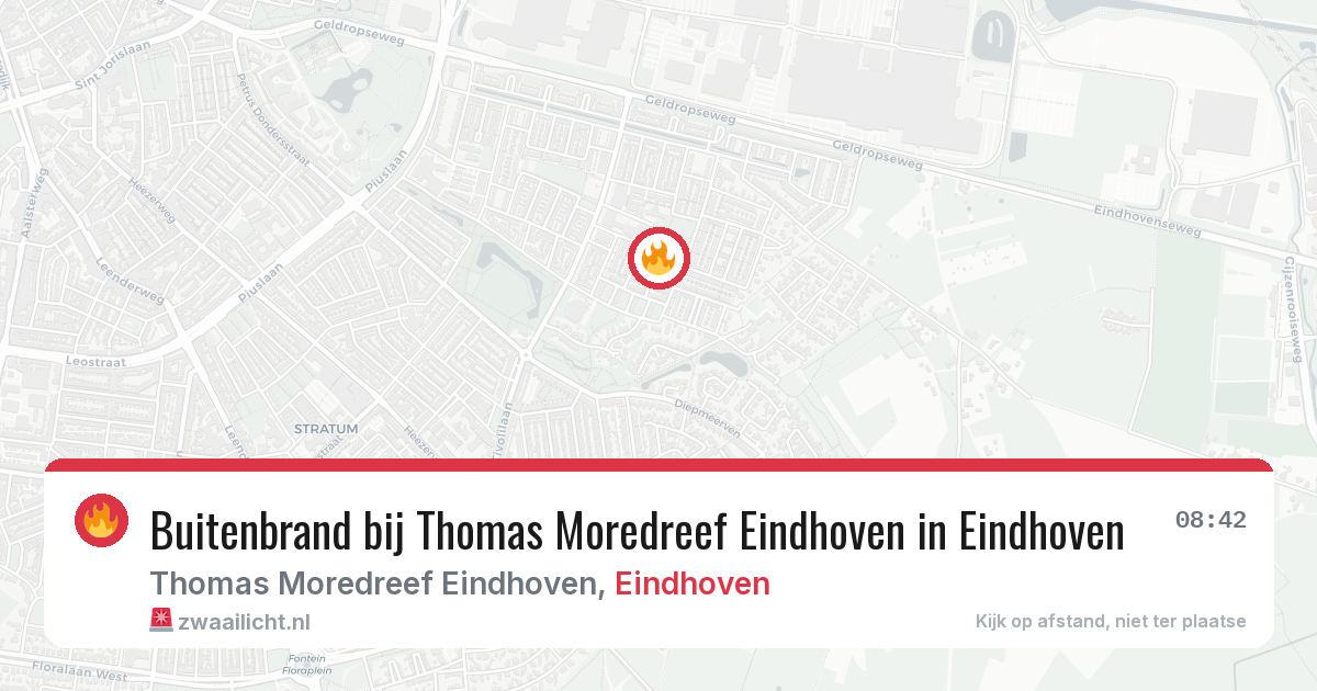 Buitenbrand bij Thomas Moredreef Eindhoven in Eindhoven — 1 mei 2026