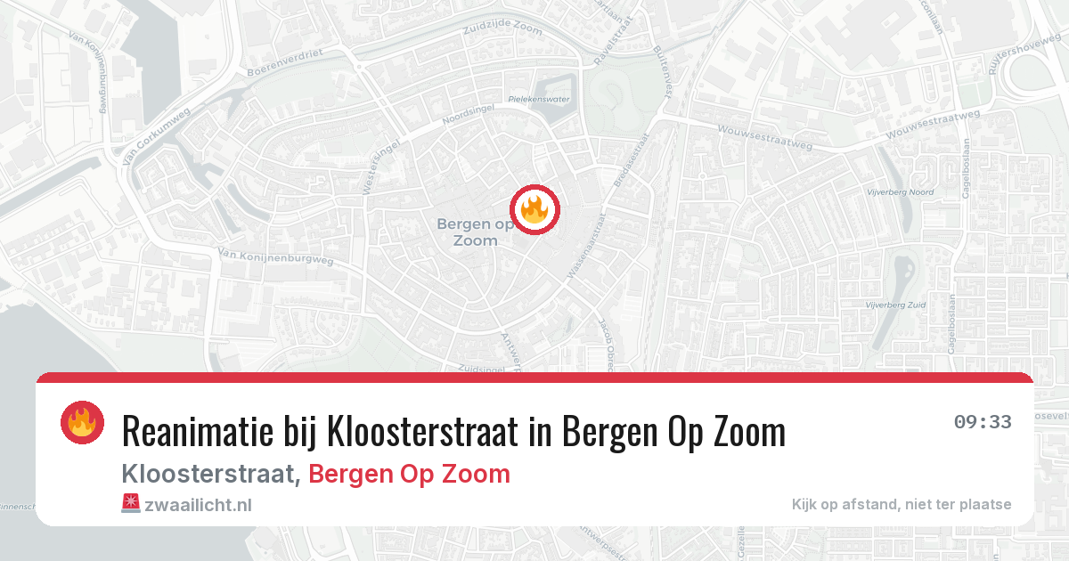Reanimatie bij Kloosterstraat in Bergen Op Zoom — 28 apr 2026