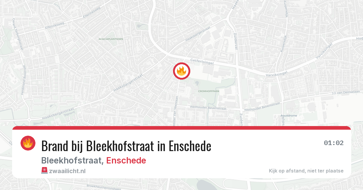 Brand bij Bleekhofstraat in Enschede — 26 mei 2026