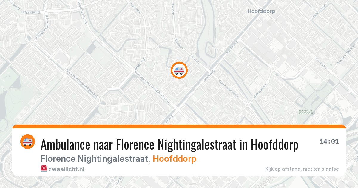 Ambulance naar Florence Nightingalestraat in Hoofddorp — 30 jul 2026