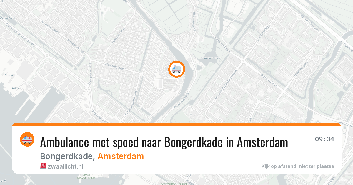 Ambulance met spoed naar Bongerdkade in Amsterdam — 9 mei 2026