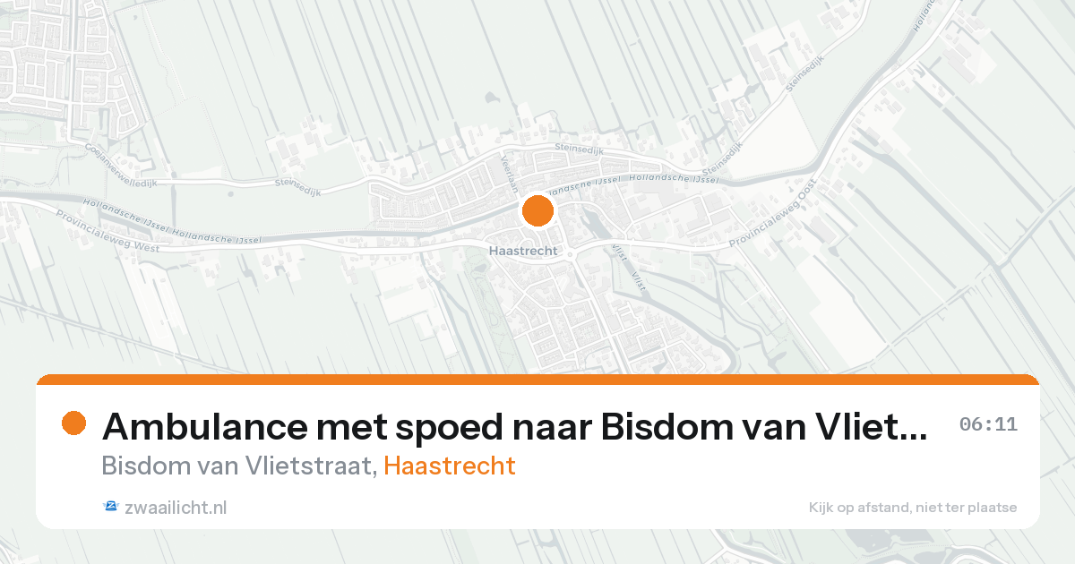 Ambulance met spoed naar Bisdom van Vlietstraat in Haastrecht — 16 feb 2026