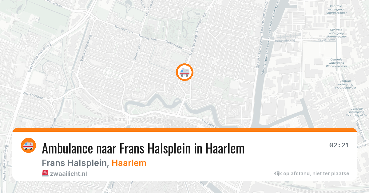 Ambulance naar Frans Halsplein in Haarlem — 14 aug 2026