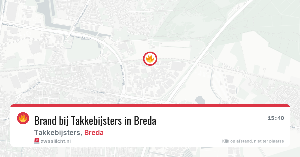 Brand bij Takkebijsters in Breda — 1 apr 2026