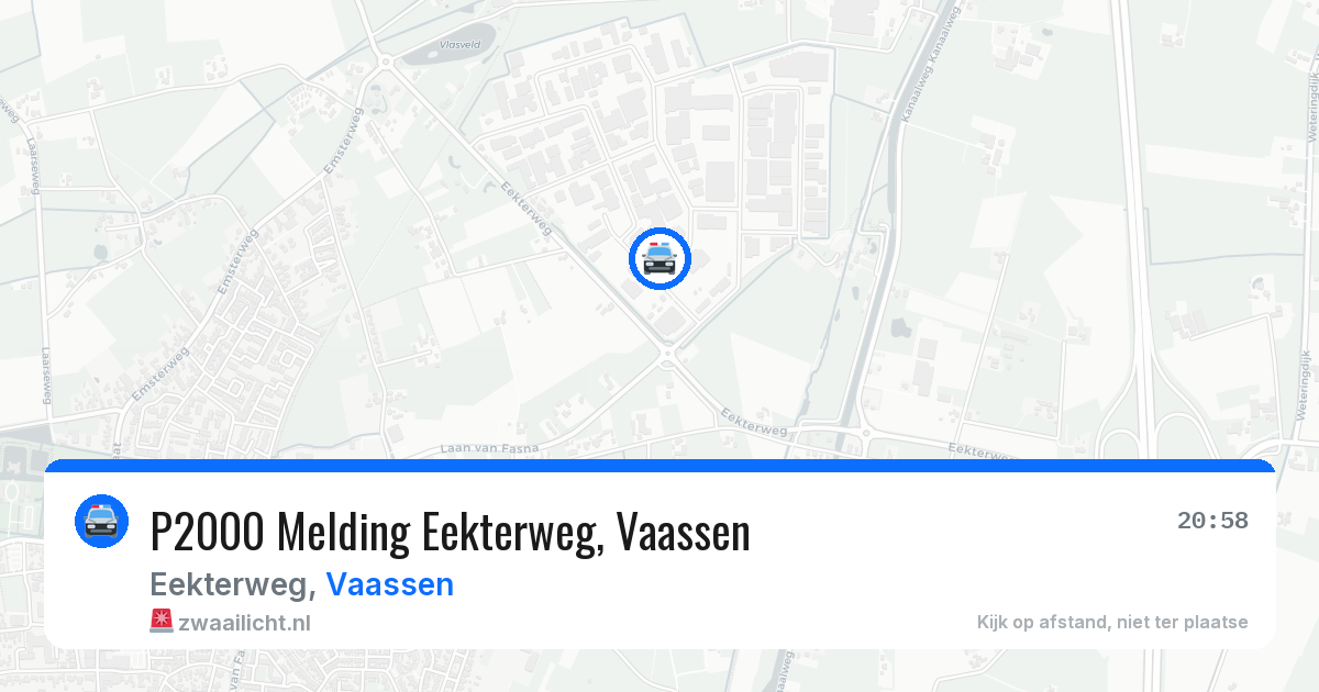 P2000 Melding Eekterweg, Vaassen — 28 jun 2026