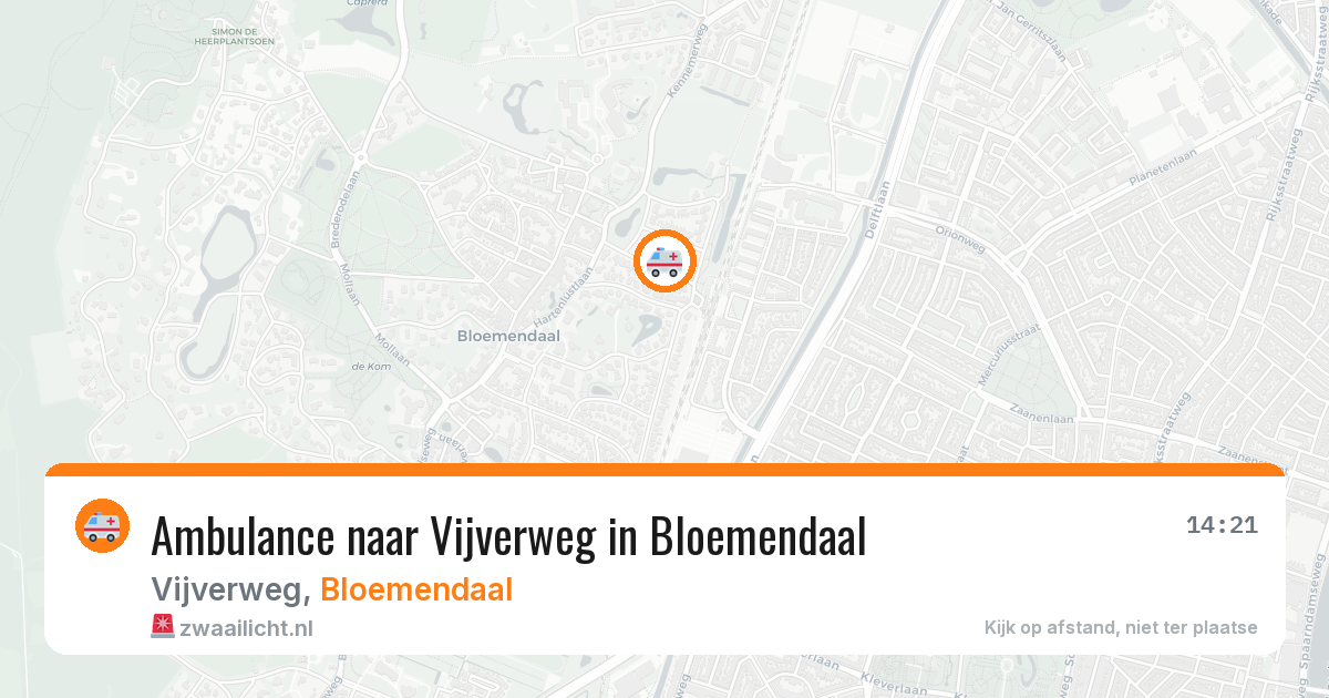 Ambulance naar Vijverweg in Bloemendaal — 9 aug 2026