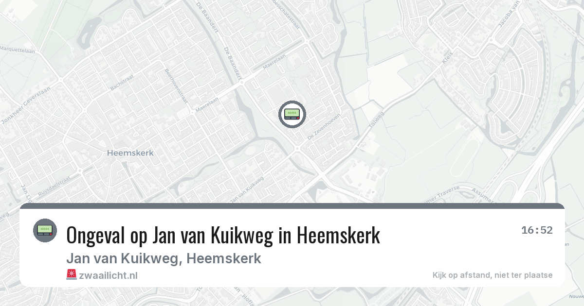 Ongeval op Jan van Kuikweg in Heemskerk — 18 feb 2026