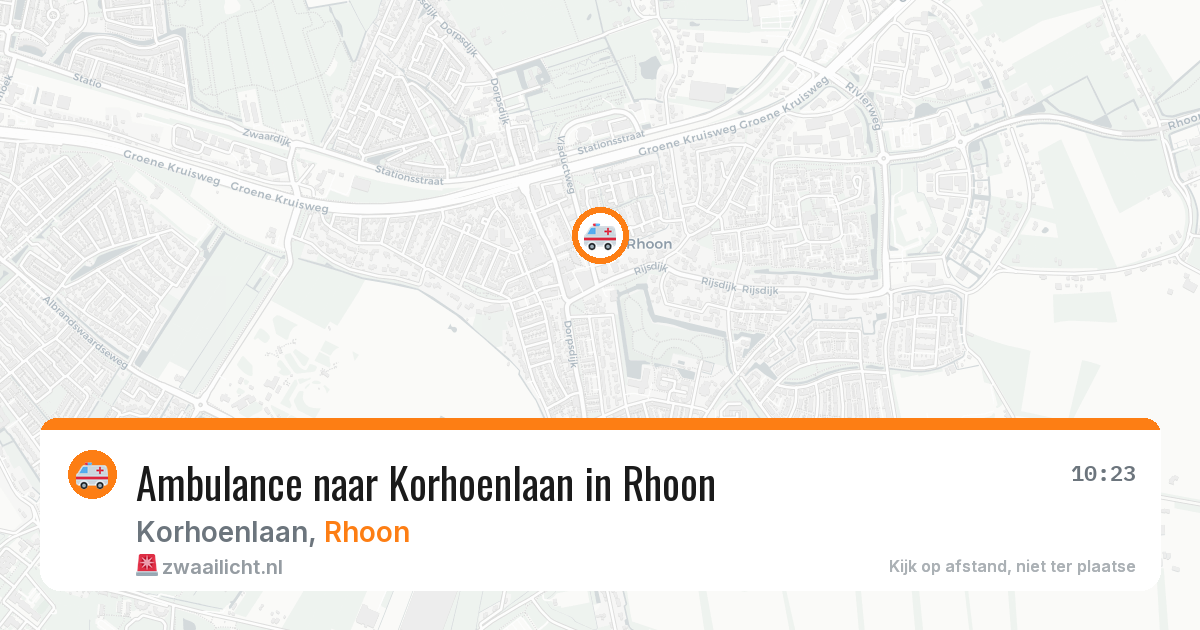Ambulance naar Korhoenlaan in Rhoon — 23 mrt 2026