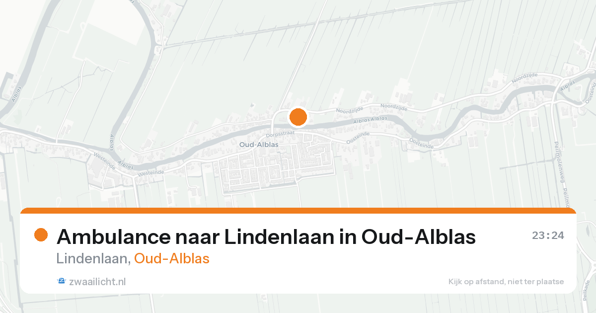 Ambulance naar Lindenlaan in Oud-Alblas — 21 aug 2026