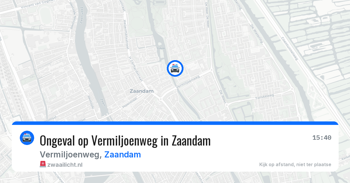 Ongeval op Vermiljoenweg in Zaandam — 23 jun 2026